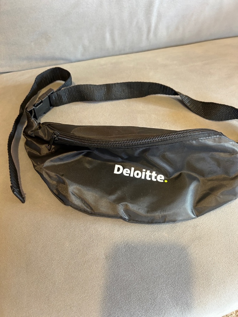 Deloitte Branded Clear Tote with Gray Zip Pouch & Black Waist Bag - Picture 5 of 5